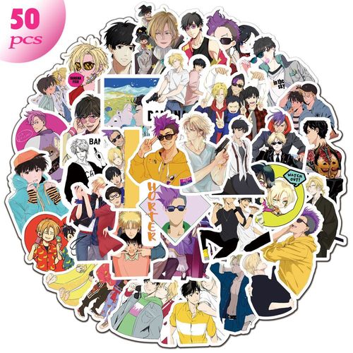 Autocollants Banane Poisson 50 Pièces, Étiquette De Dessin Animé, Pour Sac À Dos, Skateboard, En Pvc, Étanche, Graffiti, Cadeau D'Anniversaire Pour Enfants, Jouet