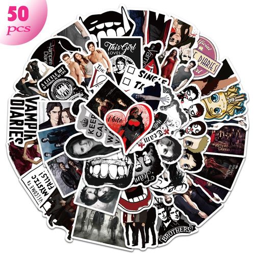 Autocollants De Journal Intime Le Vampire, Étiquette De Skateboard, En Pvc, Graffiti Étanche, Jouet Classique Pour Enfant, Cadeau De Noël, Nouveau, 50 Pièces