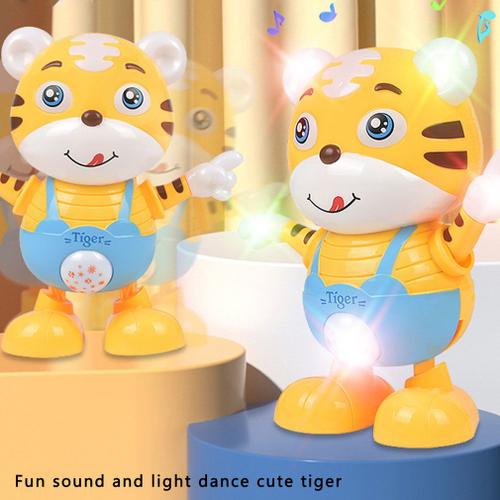 Robot Jouet Électrique Danse Tigre Mignon, Dessin Animé Musique Légère, Jouet De Marche Pour Enfants