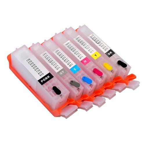 Cartouche d'encre rechargeable 6 couleurs PGI-450 CLI-451 pour imprimante Canon PIXMA MG6340 MG7140 iP8740 avec puce ARC