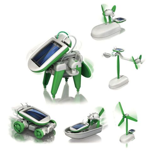 Kit De Robot À Énergie Solaire 6 En 1, Jouet D'Assemblage, Mini Ventilateur, Modèle De Voiture, Laboratoire Scientifique, Bricolage, Gadgets D'Expérimentation Physique Pour Enfants