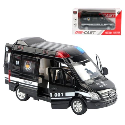 1:32 Voiture De Police D'Ambulance À 5 Portes, Voiture De Police Spéciale Express Modèle De Voiture En Alliage, Modèle De Simulation De Son Et De Lumière