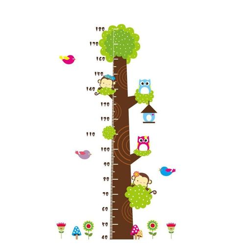 Autocollants Muraux De Mesure De La Hauteur, Dessin Animé Hibou Singe Pour Enfants, Jouets Pour Enfants, Règle De Tableau De Hauteur, Décor De Chambre De Bébé, Jouets Classiques