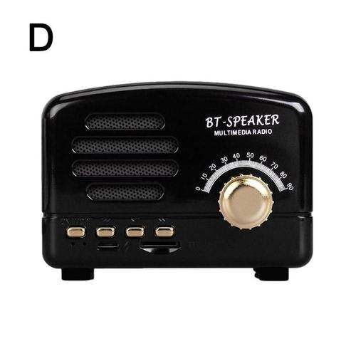 Mini haut-parleur Bluetooth Portable rétro, Mini Radio Portable lecteur compatible Bluetooth USB/TF carte de musique sans fil Spe D8E3