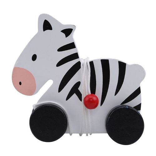 Jouet De Traction En Forme D'Animal De Dessin Animé Pour Enfants, Puzzle En Bois Pour Éducation Précoce, Zèbre, Girafe, Chiot