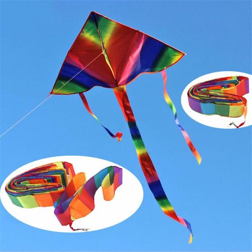 Queue De Cerf-Volant De Barre D'Arc-En-Ciel Coloré Pour Enfants, Accessoires De Cerf-Volant De Cascadeur Delta, Jouets De Sport De Plein Air Amusants