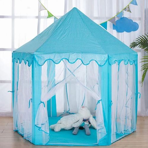 Tente Hexagonale Château De Princesse, 1 Pièce, Tapis De Jeu Antidérapant Pour Bébé, Tapis En Peluche Pour Enfants, Couverture Coussin Rose Et Bleu, Nouvelle Mode