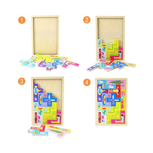 Puzzle En Bois Tetris Arc-En-Ciel Pour Enfants, Jouets Créatifs, Ensemble De Puzzle À Assembler, Jouets Éducatifs, Cadeaux