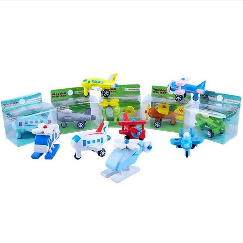 Petits Avions Mobiles En Bois Intéressants, Jouets D'Hélicoptère, Décoration Artisanale, Douze Pièces, Modèle D'Avion Combiné, Jouet En Bois
