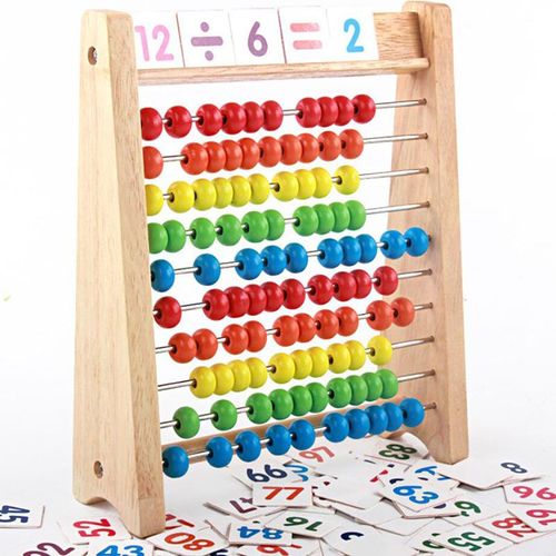 Perles En Bois Pour Enfants, Arc-En-Ciel Boulier Calcul Arithmétique, Puzzle Opération Maths Jouets Apprentissage Éducation Jouet Puzzle