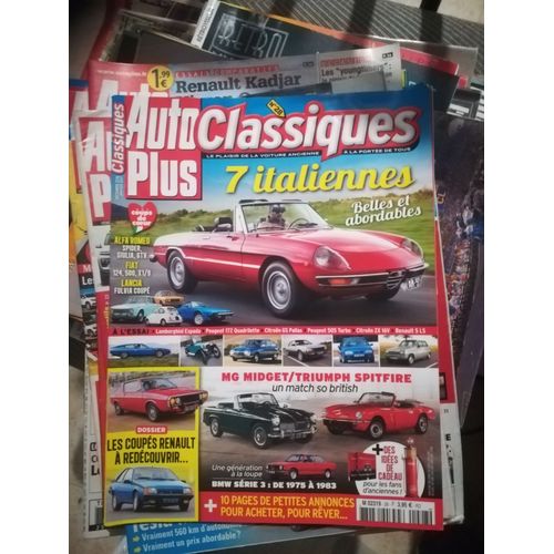 Auto Plus Classiques 28 De 2016 Mg Midget Mk3,Triumph Spitfire Mk4,Peugeot 505 Ti,Gs Pallas,Renault 5 Ls,Peugeot 172 Quadrilette,Lamborghini Espada,Zx 16v