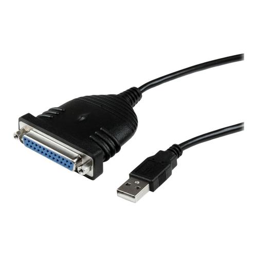 StarTech.com Câble Adaptateur de 1.80m USB vers 1 Port Parallèle DB25 pour Imprimante - 1x USB A Mâle - 1x DB-25 Femelle - Adaptateur parallèle - USB 2.0 - IEEE 1284