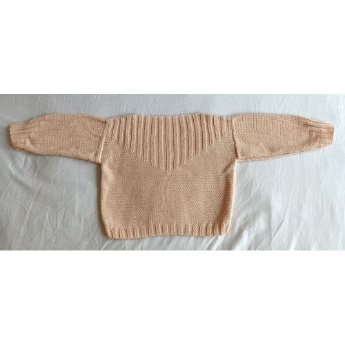 Pull Peche. Col Bateau. Fait Main. Coton. Taille 4 Ans