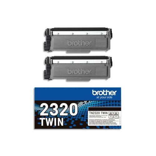 BROTHER Pack de 2 Toner Laser TN2320 Noir BROTHER (2x2600)