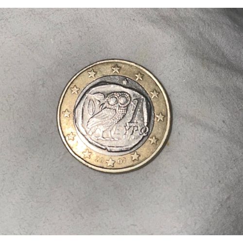 Pièce 1euro Hiboux Raté 2007