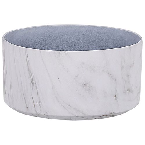 Pot De Fleurs Effet Marbre Blanc D43 Cm Valta