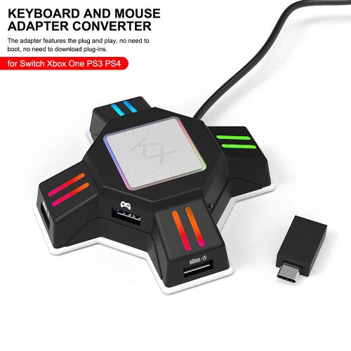 Adaptateur De Clavier Et Souris Pour Ps4, Convertisseur De Manette De Jeu Pour Ps3 Xbox One, Accessoires De Jeu Pour Switch