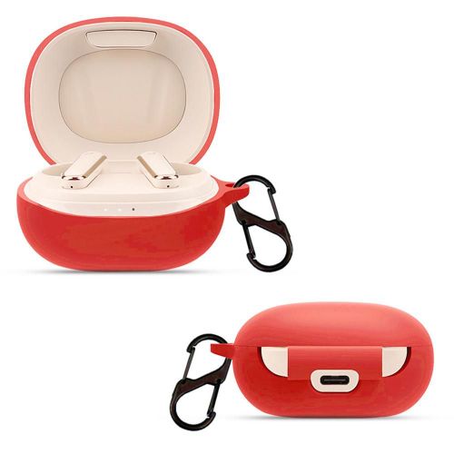 Coque de protection en Silicone, couleur unie, étui de chargement pour écouteurs Anker Soundcore Life P3, avec mousqueton à crochet