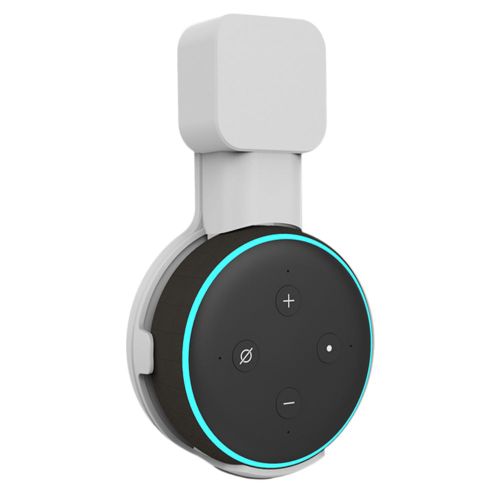 Support mural de sortie pour Echo Dot 3, support peu encombrant pour haut-parleurs de maison intelligente avec Arrangement de cordon noir/blanc