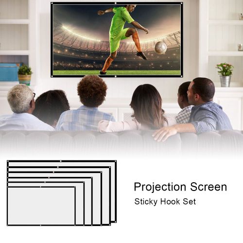 Écran de Projection de films Portable 60 72 84 100 120 150 pouces 16:9 4K HD, écran de Projection de cinéma pliable pour intérieur et extérieur