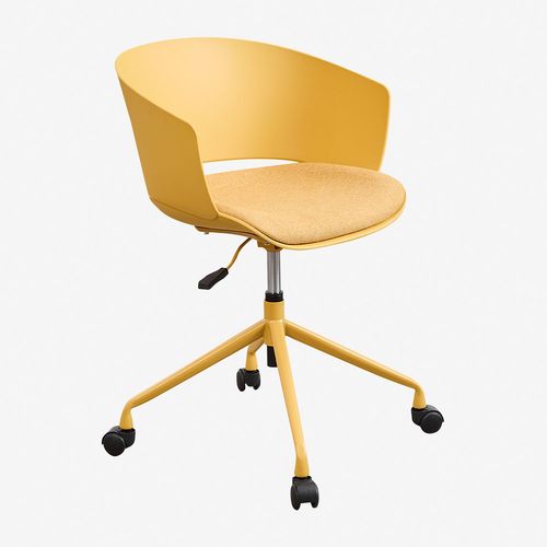 Chaise De Bureau Morgana Avec Roulettes Jaune Albero