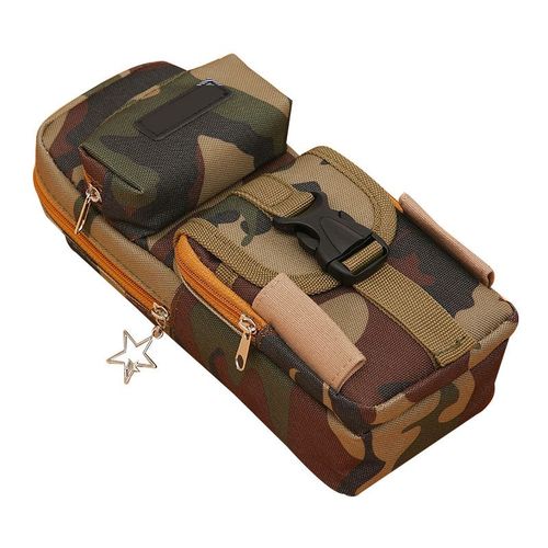 Étui À Crayons Camouflage Long Et Mince, Porte-Stylo De Grande Capacité Pour Garçons Enfants, Organisateur À Fermeture Éclair Cool, Grand Rangement
