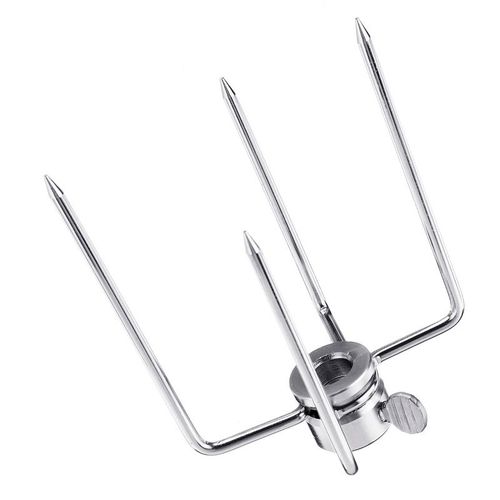 Fourchettes à viande en acier inoxydable, 2 pièces, pince à griller, pics à viande, broche de Barbecue avec vis de verrouillage, ajustements rapides, outils de BBQ