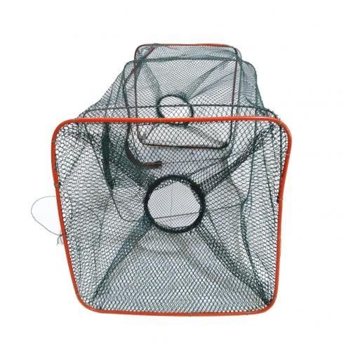 Filet De Pêche Pliant Portable 21x45cm, Filet De Coulée, Cage Piège À Crevettes, Matériel De Pêche Pour Équipement De Plein Air