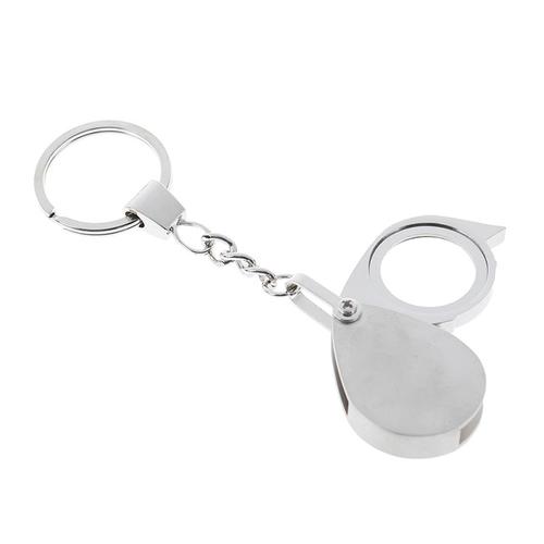 Lentille de Loupe de JETTING avec porte-clé, Loupe de poche pliante 10X 15X