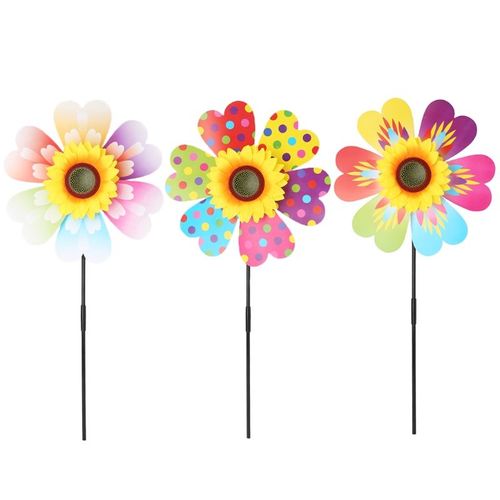 Moulin À Vent Jouets Pour Enfants | Décoration Tournesol, Ornements De Jardin, Spinner D'Extérieur Coloré