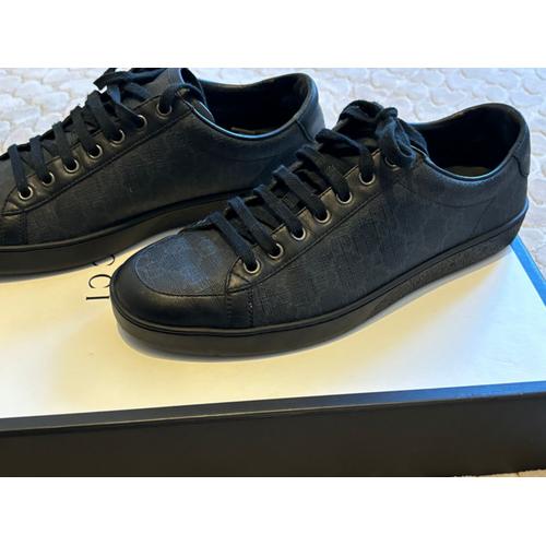 Chaussure Gucci En Cuir Noir,Gris Taille 7,5-42