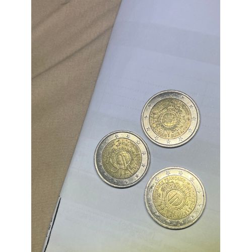 Pièce Commémorative 2 Euros 2002-2012 République Française Rare.
