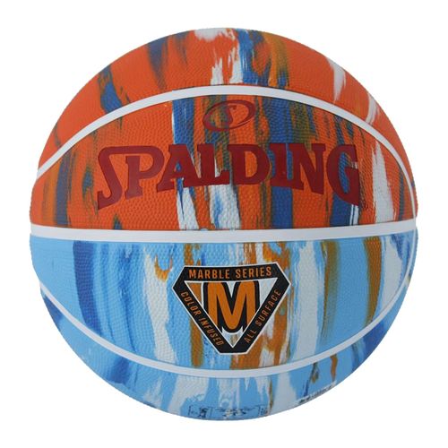 Ballon De Basket Spalding Marble Series Sz5 Bleu Ciel