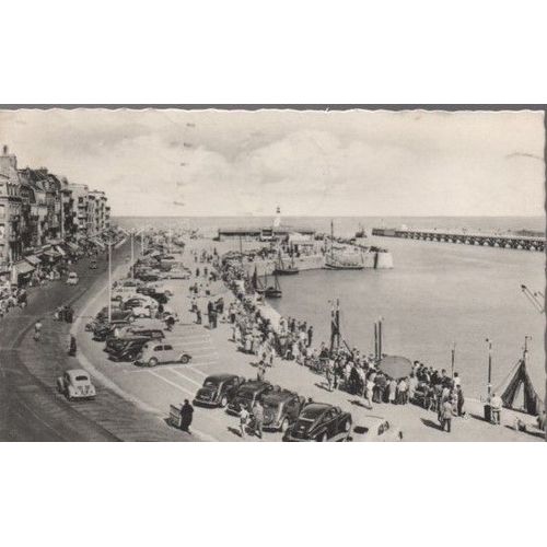 Carte Postale Année 1959 N° 1256 - Le Treport - 76 Sine Maritime Entree Du Port - Voir Anciens Vehicules Stationnes