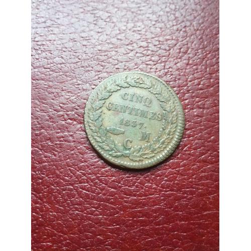 5 Centimes Monaco 1837 M C