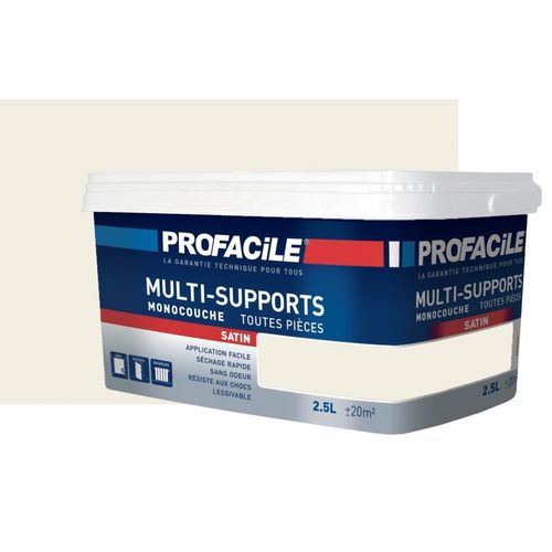 Peinture intérieure multi-supports, PROFACILE 2.5 litres Blanc Cassé