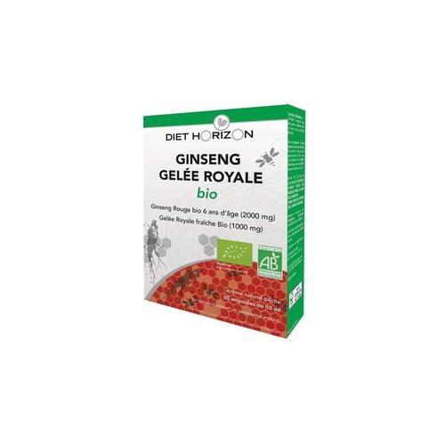 Ginseng Et Gelée Royale 20 Ampoules Diet Horizon Bio 