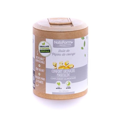 Huile De Pépins De Courge 200 Capsules Gamme Écoresponsable Nat Et Form 