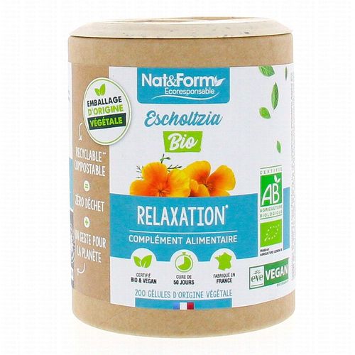 Complément Alimentaire Escholtzia 200 Gélules Nat Et Form Bio 