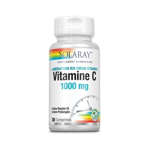 Vitamine C Libération Prolongée 30 Comprimés Solaray 