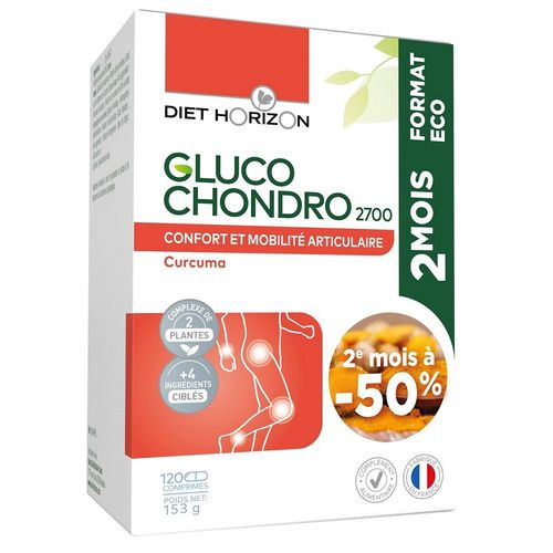 Gluco Chondro 2700 Format Eco 2 Mois 120 Comprimés Diet Horizon 