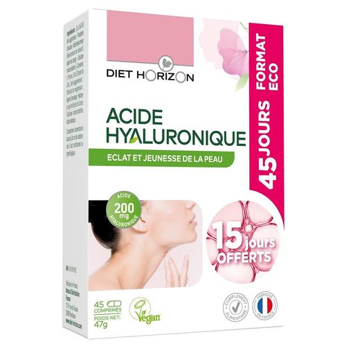 Acide Hyaluronique Format Eco 30 + 15 Comprimés Diet Horizon Vegan 