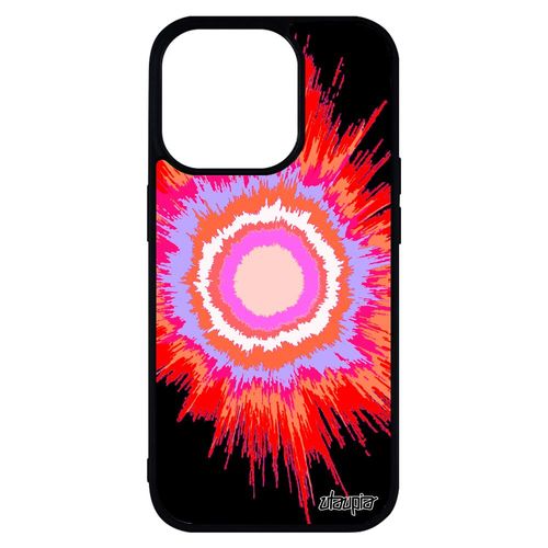 Coque Silicone Iphone 14 Pro Max Explosion Fond Design Personnalisé Case Rouge Motif Effet Original Soleil Jolie Galaxie De