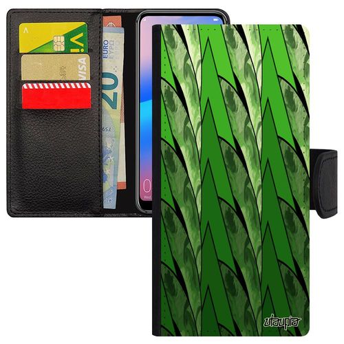 Coque Iphone 14 Pro Max Portefeuille Marbre Design Peinture Etui Texture Vert Original Geometrie Motif Housse Telephone Coloré