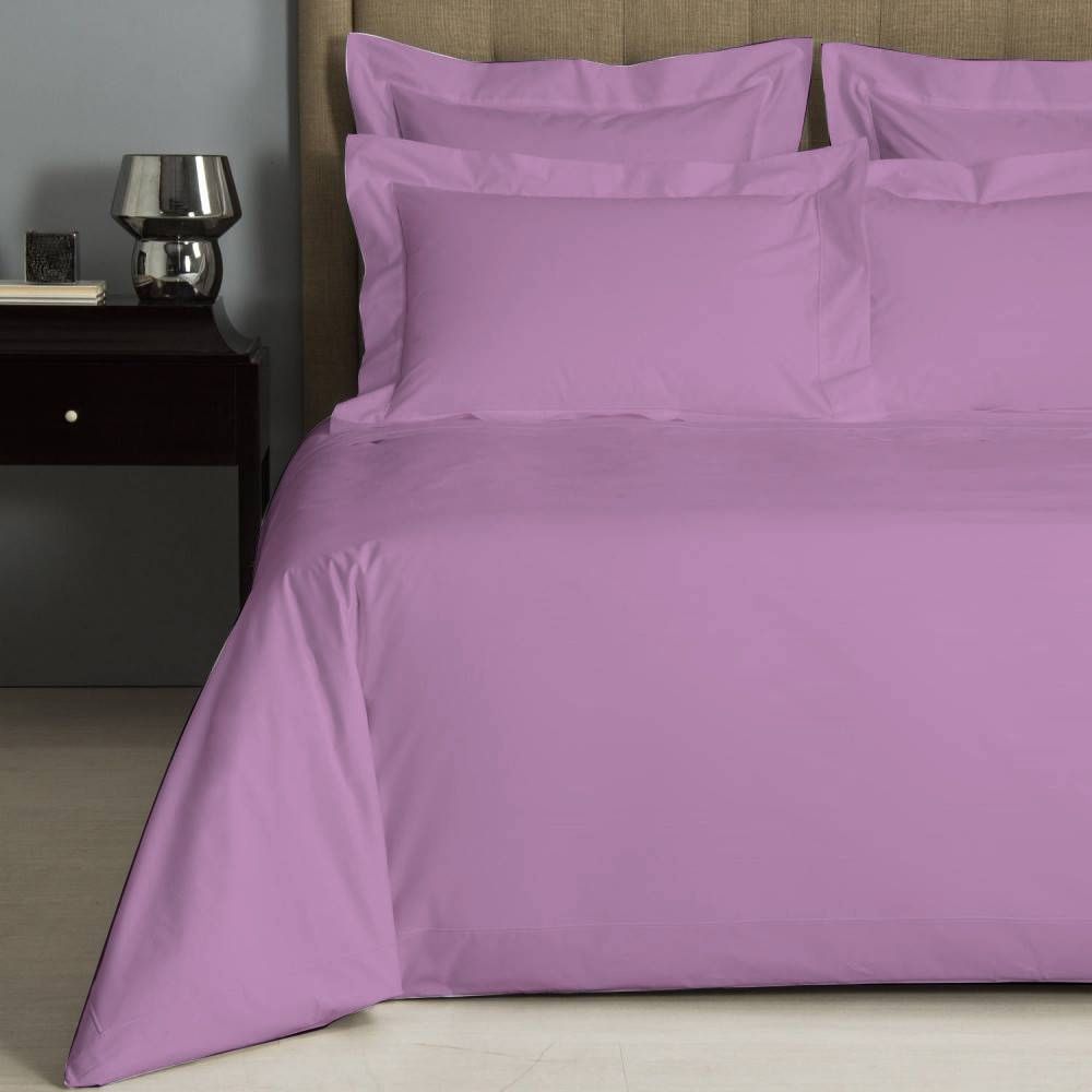 Housse De Couette Percale De Coton 80 Fils - 240x260 - Lilas