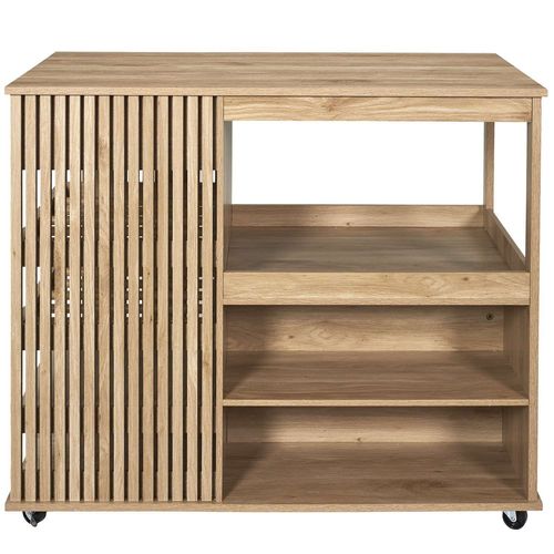 Ilot De Cuisine Saulk En Bois - Marron