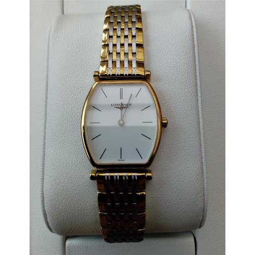 Longines La Grande Or Classique PVD L4.205.2 Cadran Blanc Tonneau