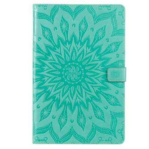 Coque Pour Motif Tablet Lenovo M10 Plus,Étui Pour Lenovo M10 Plus Pu Cuir,Cas Flip Coque Protection Housse,Vert
