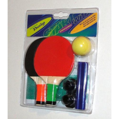 Coffret Mini Raquette De Ping Pong Dunlop + Un Filet Et Une Balle