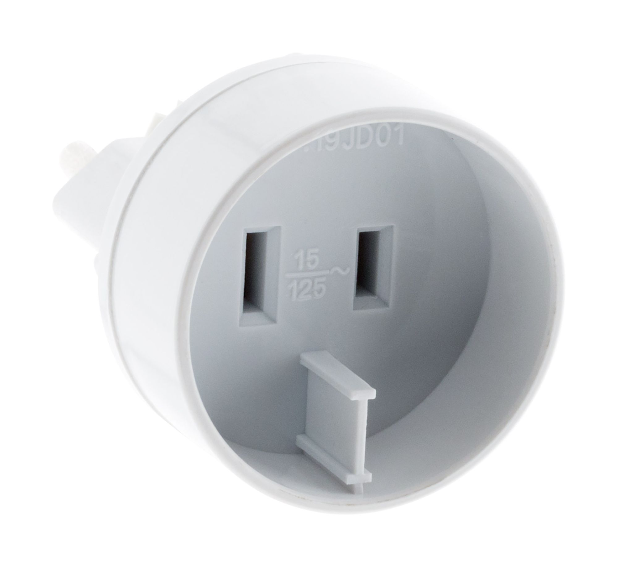 Adaptateur M Euro / F USA Blanc